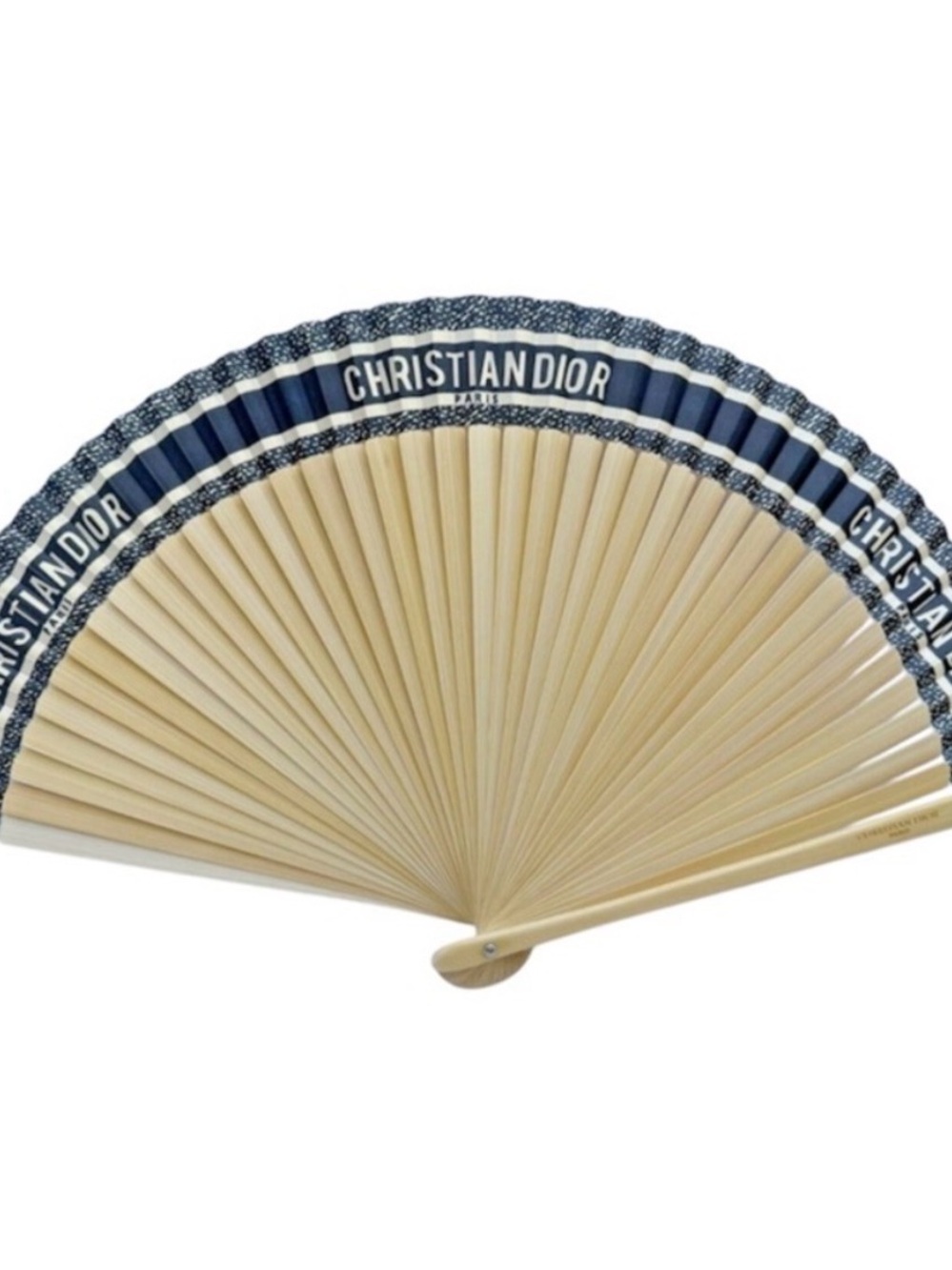 Christian Dior Blue & Natural Folding Hand Fan